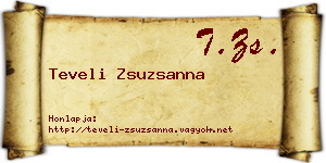 Teveli Zsuzsanna névjegykártya